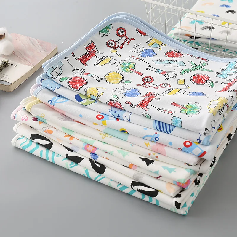 Hạnh Phúc Sáo Cotton Thay Tã Thảm 60*90Cm Có Thể Rửa Được Sử Dụng Lại Thay Đổi Miếng Lót