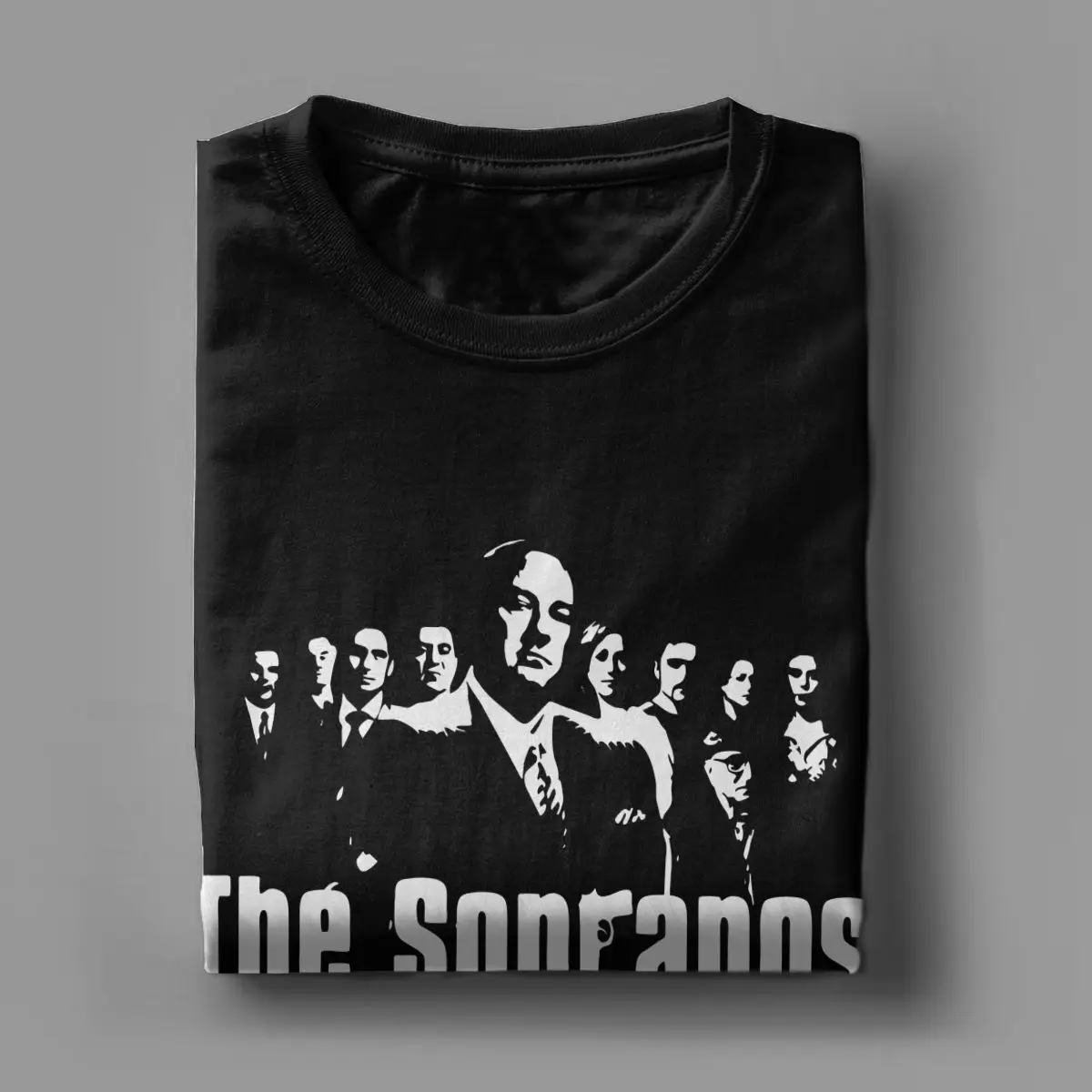 Men\'s The Sopranos Tony Soprano T Shirt Mafia 100% Cotton Clothing Funny Short Sleeve Round Neck Tees Summer T-Shirt