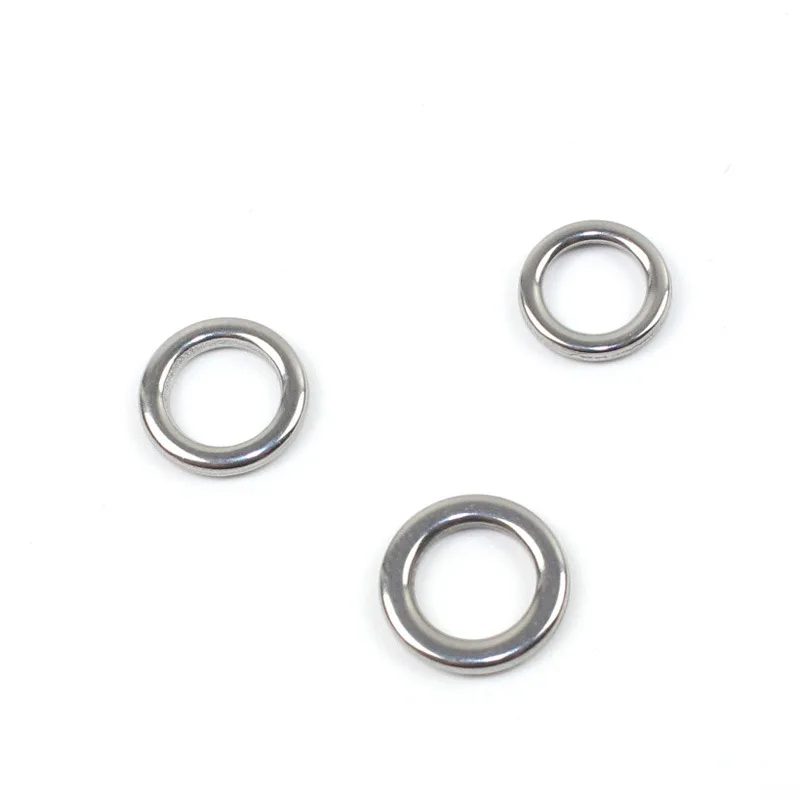 1000pcs Fishing Accessories Solid Stamping Rings SUS304 Lure Bait Fishhook Connecting Jigging Tackles Pesca Wholesale By Bulk