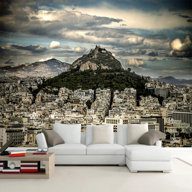 Custom 3D Mural Wallpaper Modern City Scenery Wall Papers Sticker For Living Room Bedroom Home Decoration Papel De Parede 3D