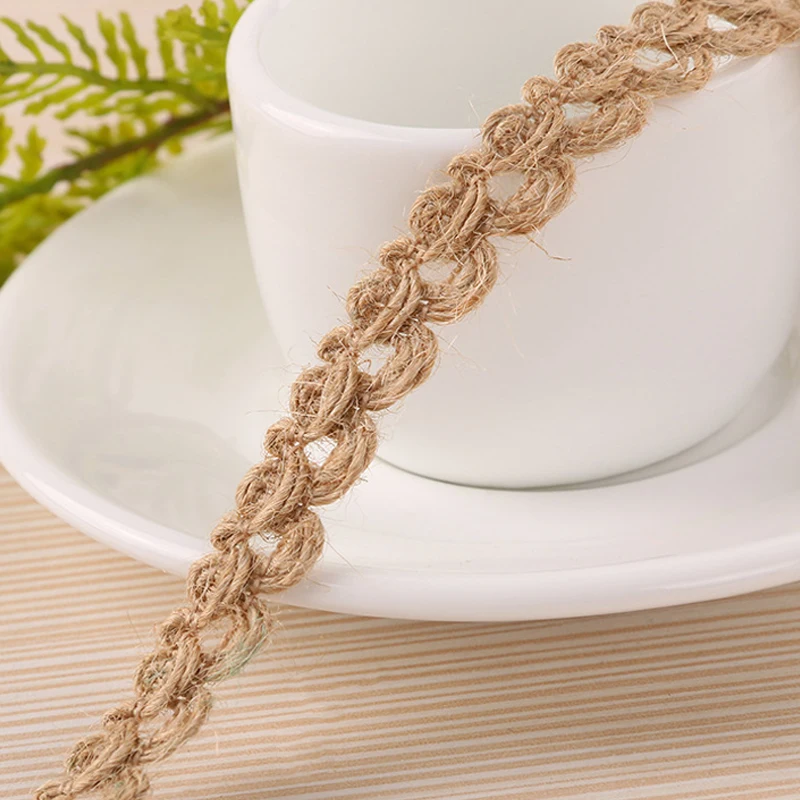 5m Handmade Linen Braided Rope Hemp Rope Rope Tying Hemp Rope Rope DIY Craft Decoration Wedding Party Decoration