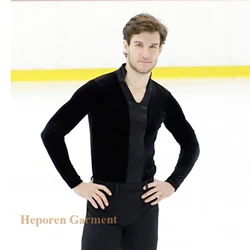 Customized Boys Or Man Long Sleeve Figure Skating Performance Clothing,Ice Skating Leotard Gymnastics Dance Competition