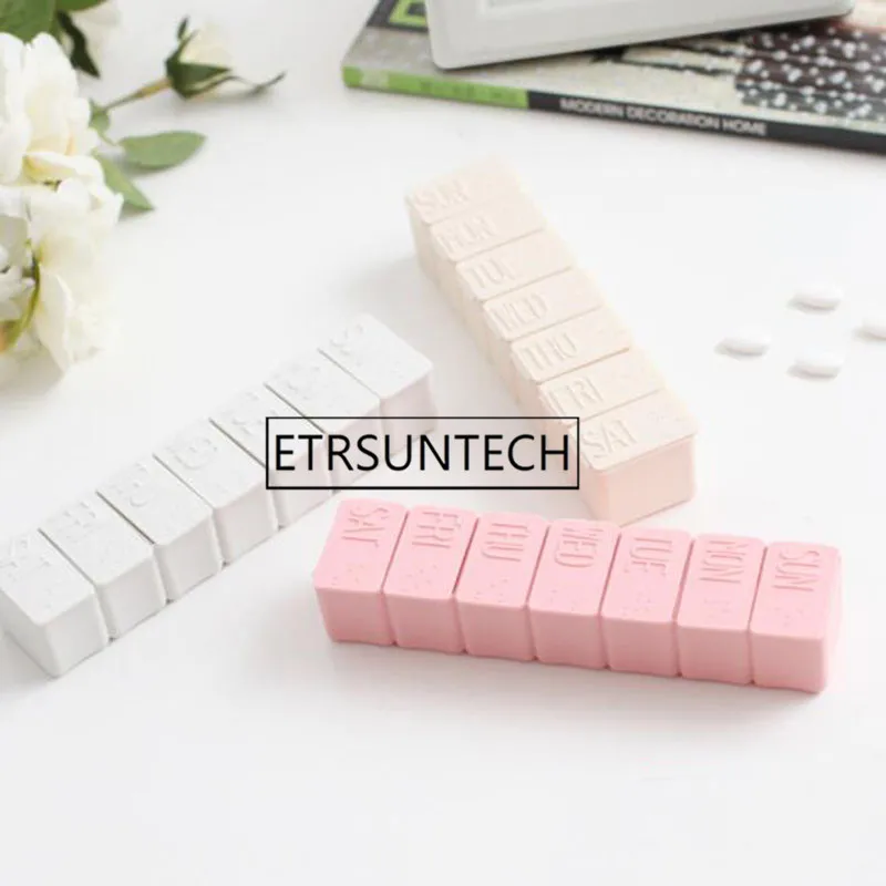 

200pcs Travel Pill Box Holder Weekly Medicine Storage Organizer Container Independent Lattice Plastic Pill Case