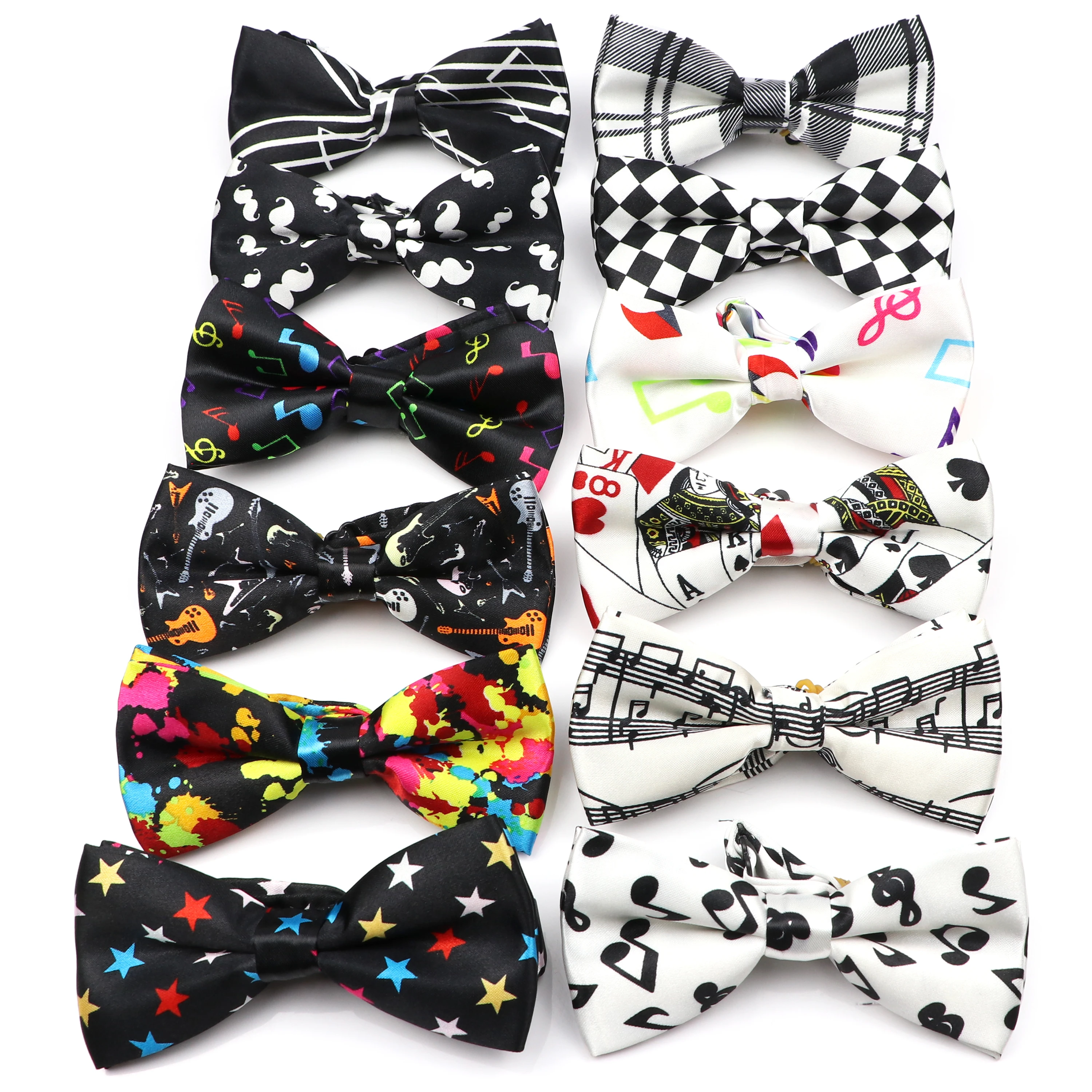 Musical Note Bow Tie Guitar Piano Stave Adult Children Bowtie Novelty Handmade Butterfly Wedding Party Men Gift Accessories