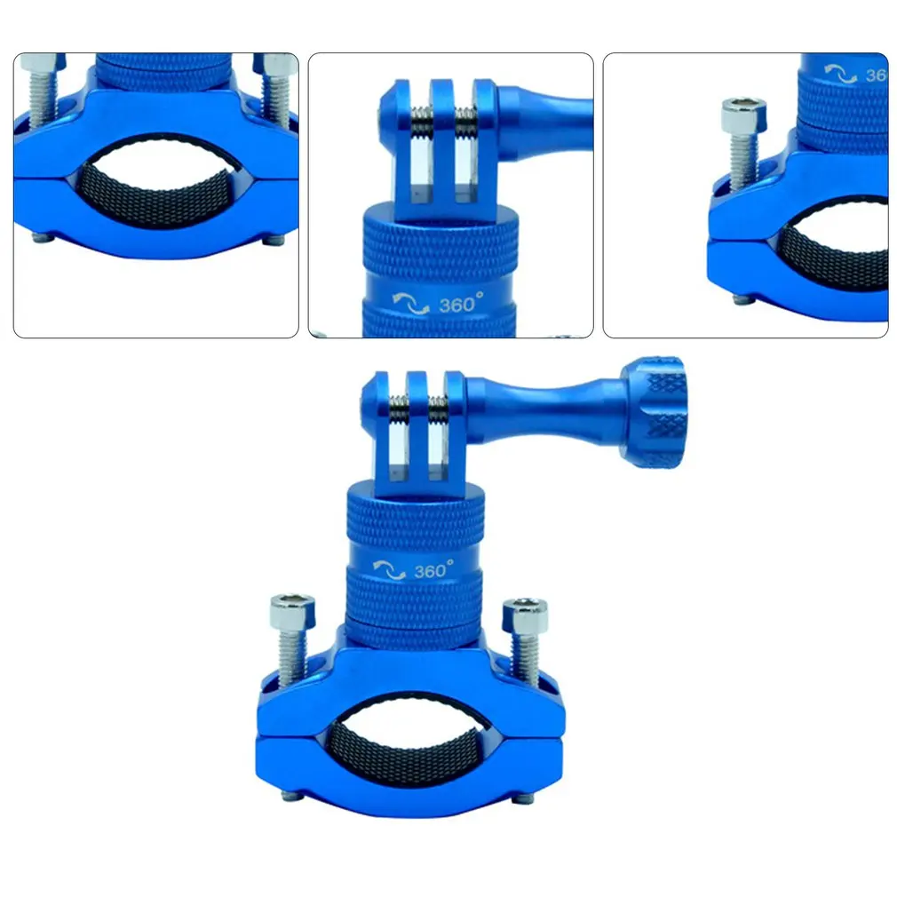 Soporte de teléfono para bicicleta, accesorio Universal giratorio de 360 grados, con abrazadera de Metal para manillar de motocicleta, para cámara de acción MTB Gopro