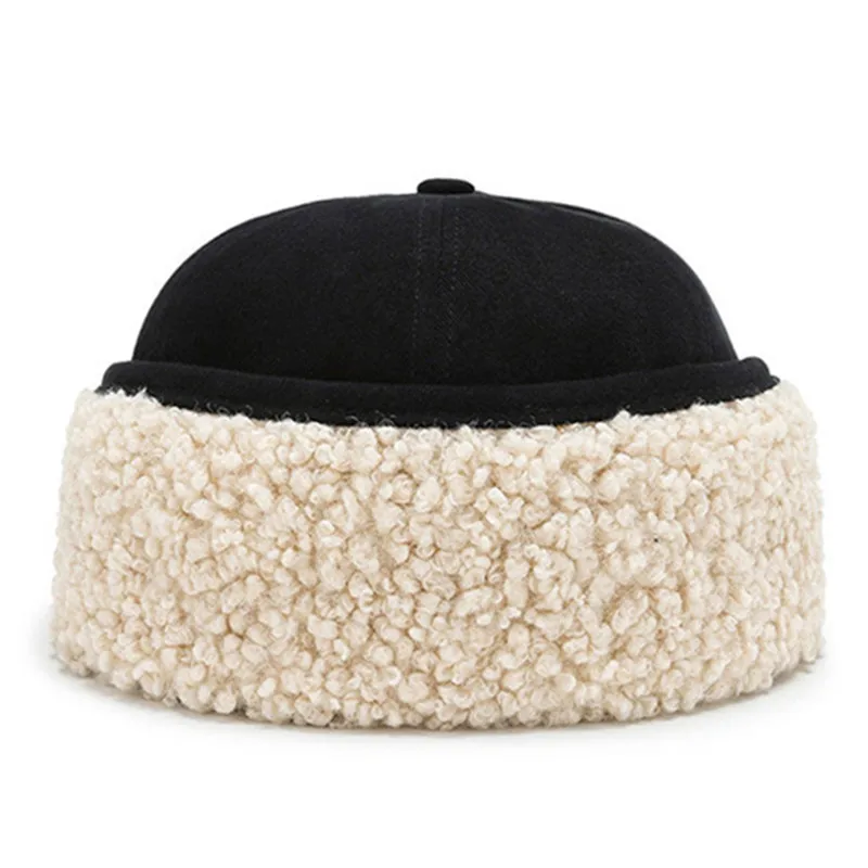 XdanqinX New Winter Thermal Bomber Hats For Men Women Velvet Thicken Earmuff Cap Novelty ins Style Lamb Wool Biker Windproof Hat