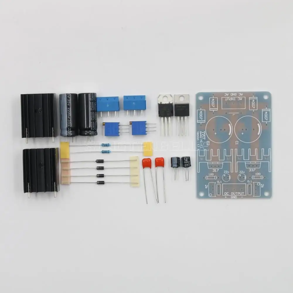 

Комплект для самостоятельной сборки HiFi LM317 LM337, регулируемая плата питания с двойной мощностью, комплект для самостоятельной сборки предусилителя