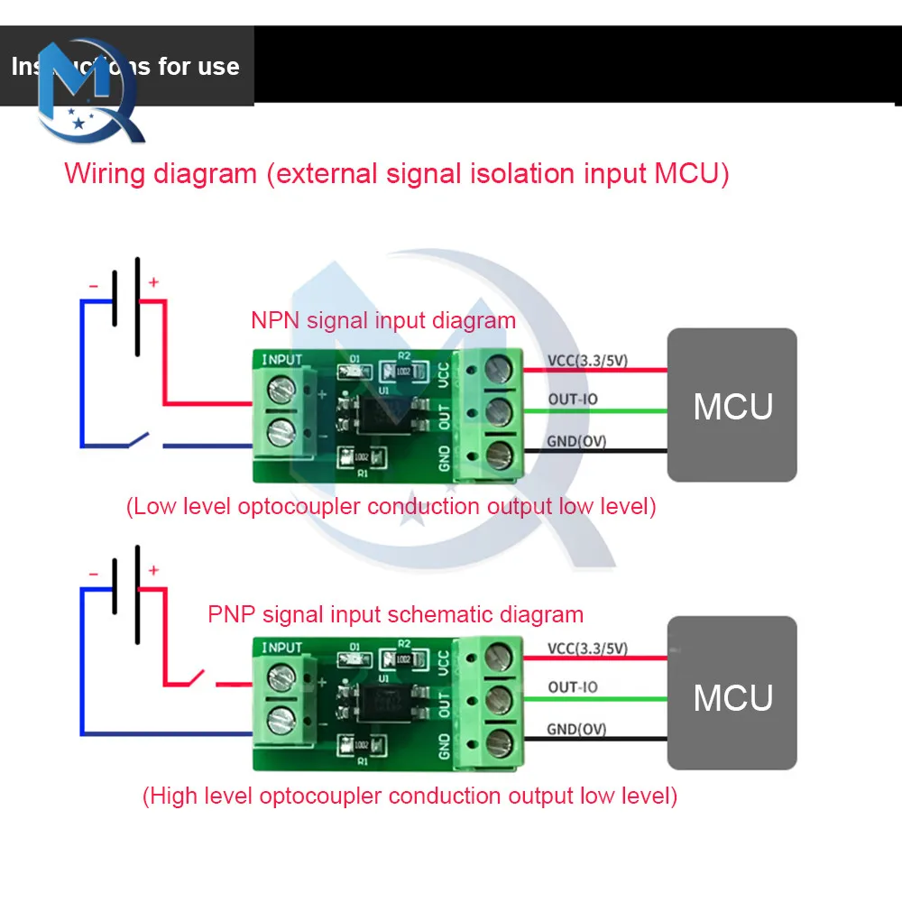 Optical Coupler Isolation Module 1Channel Photoelectric Isolator Signal Isolation Anti-interference 3-5V 12V 24V