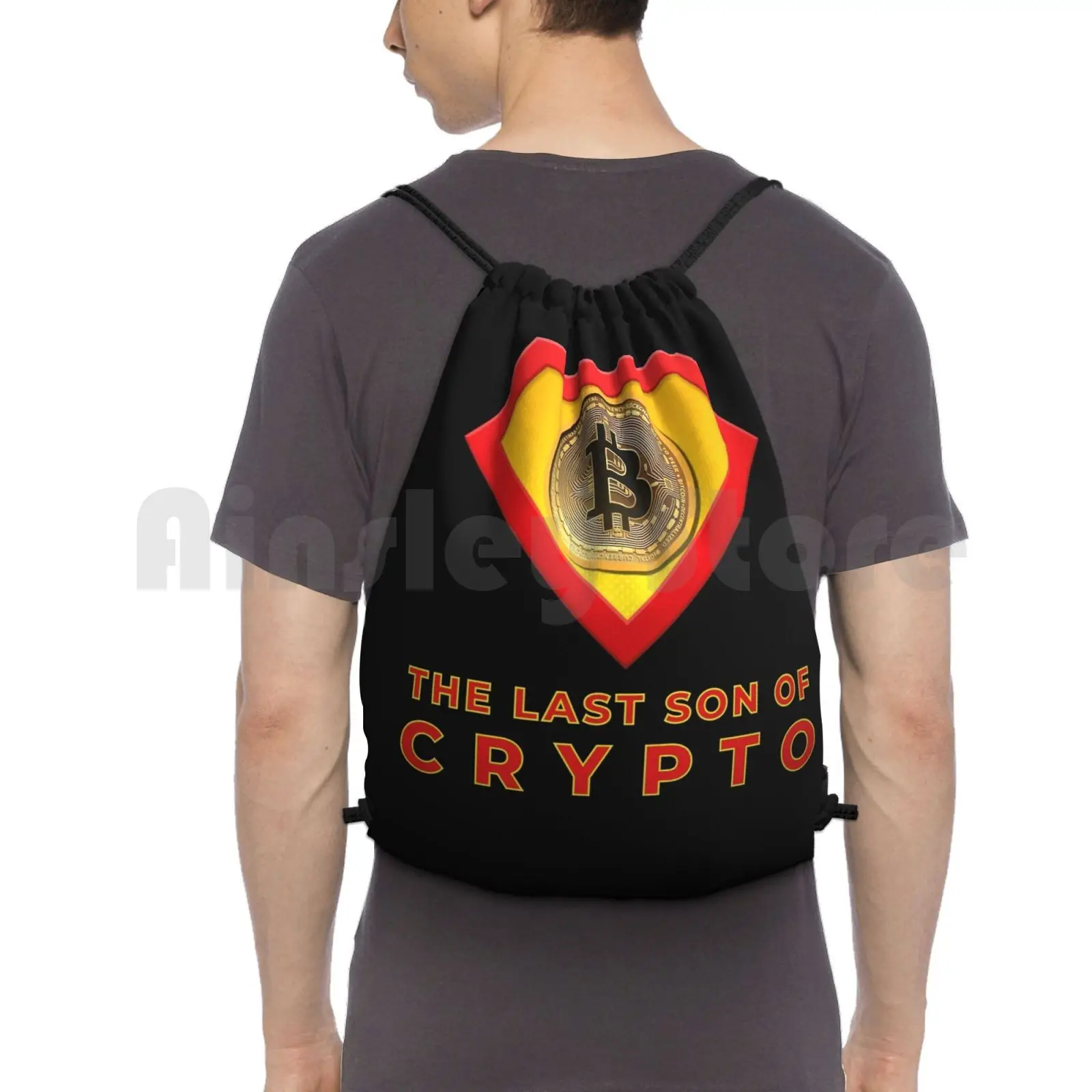 The Last Son Of Crypto Backpack Drawstring Bag Riding Climbing Gym Bag Bitcoin Crypto Crypto Currency Superhero Hodl Ethereum