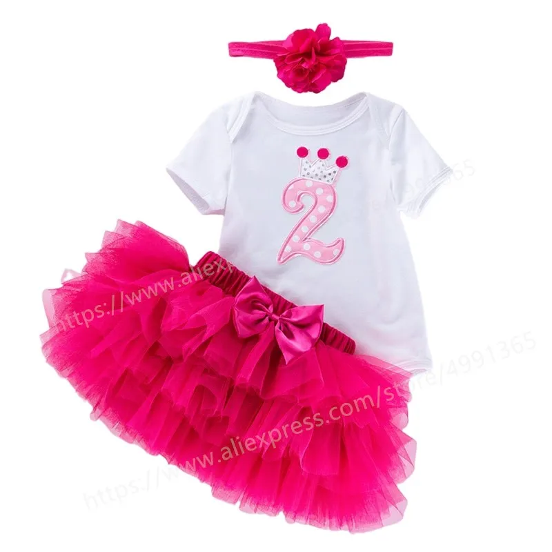 Robe de Baptême pour Petite Fille, Tenue de Boutique, Vêtements pour le 2ème Anniversaire, 2 Ans