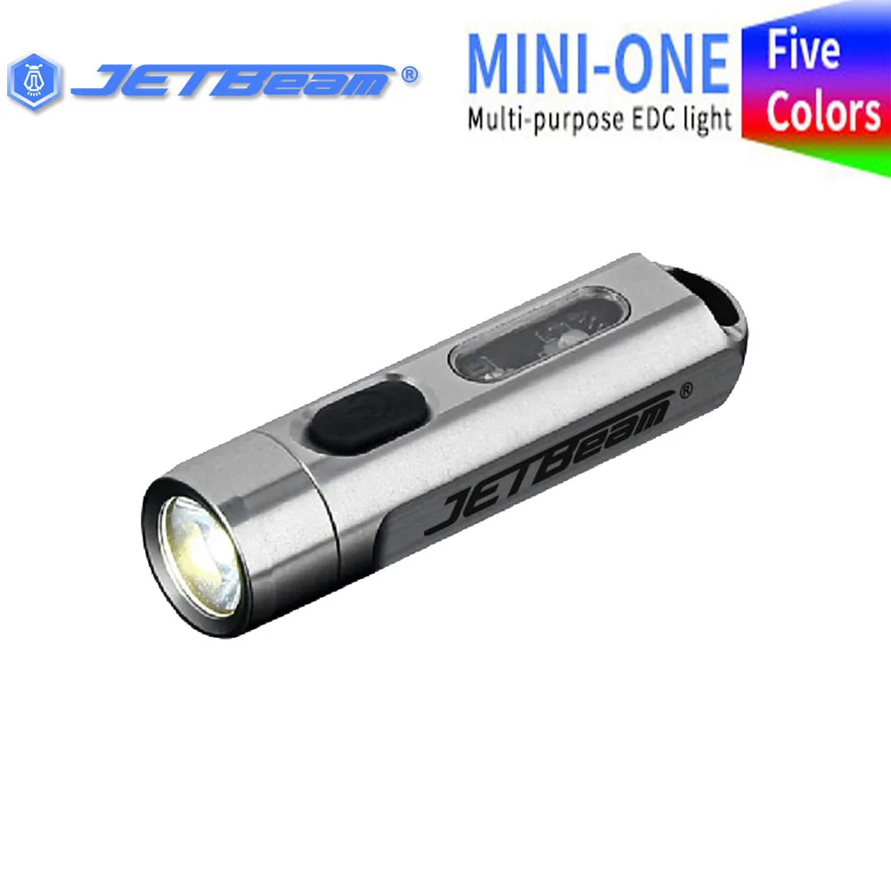 Jetbeam-minilinterna led recargable, luz uv EDC