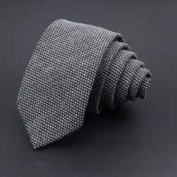 Original High Quality Solid Cotton Handmade Wool Ties Men Necktie Striped Narrow Collar Slim Cashmere Casual Tie Accessories 3
