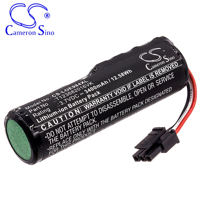 Baterai CameronSino untuk Logitech 984-001405 Ultimate Ear Boom 3 S-00170 Cocok dengan Logitech T123682016VK Baterai Speaker 3400MAh