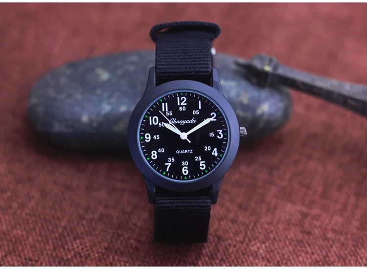 Chaoyada Brand Boys Men Students Learning Time Quartz Watches Girls Water Resistant Gifts Clock Kids Canvas Fashion Wristwatches