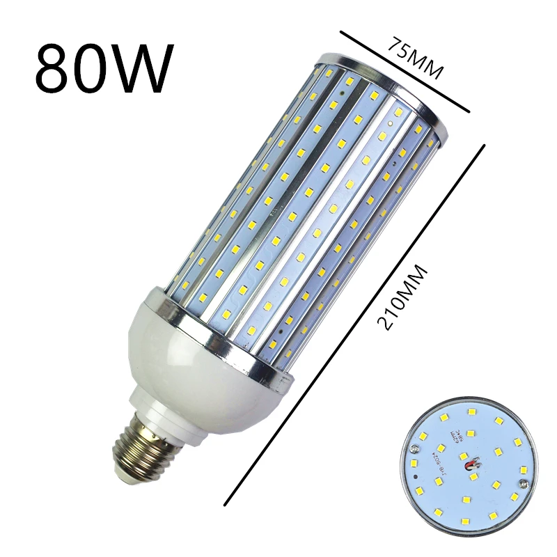 Imagem -05 - Cool Quente Branco Lâmpada Led Lâmpada de Alumínio Shell Milho Luz Lâmpada de Rua 220v 250w 200w 100w 80w 60w 50w 40w 30w 25w E26 E27 E39 E40