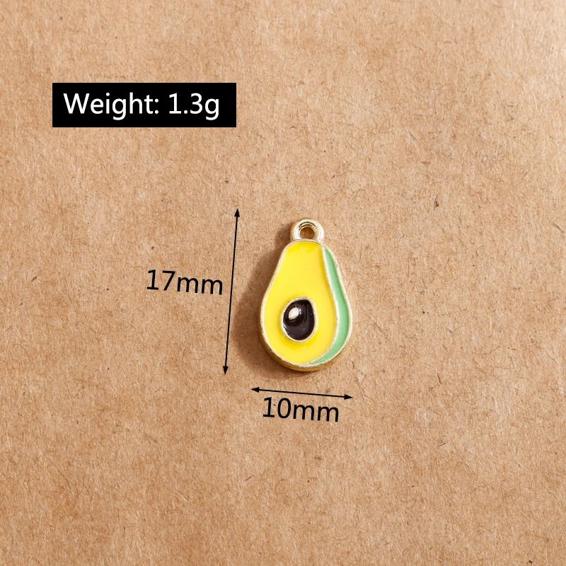 10 stücke Emaille Frucht Charms für Schmuck machen niedlichen Ananas Anhänger DIY Ohrring Halskette handgemachten Schmuck Ergebnisse – Detail 6