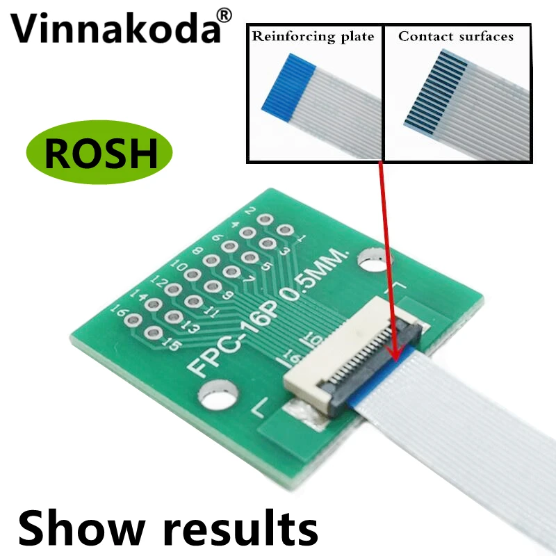 2 szt. Płytka przyłączeniowa FFC/FPC 0.5MM-16P do 2.54MM spawane złącze flip-top 0.5MM-16P