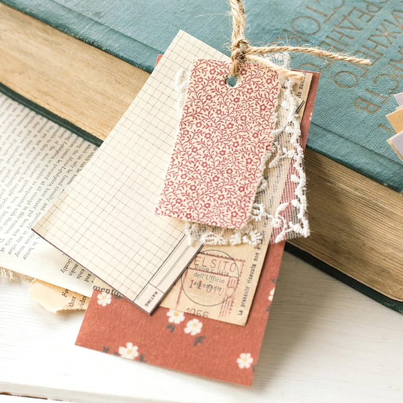 60 ชิ้นกระดาษแพ็คโรแมนติก Vintage ดอกไม้รูปแบบ Retro กระดาษสําหรับ Scrapbooking ไดอารี่สมุดบันทึก