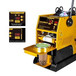 Semi Automatic Cup Sealing Machine Electric Milk Tea Cup Sealer Bubble Tea Machine For Plastic Paper Cup 9cm 9.5cm