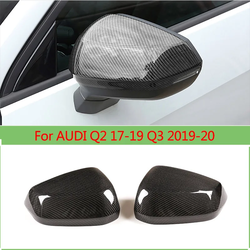 

Real Carbon Fiber For Audi Q2 17-19 Q3 2019-20 Car Rearview Mirror Decorative Frame Rear View Mirror Cover Car Accessories