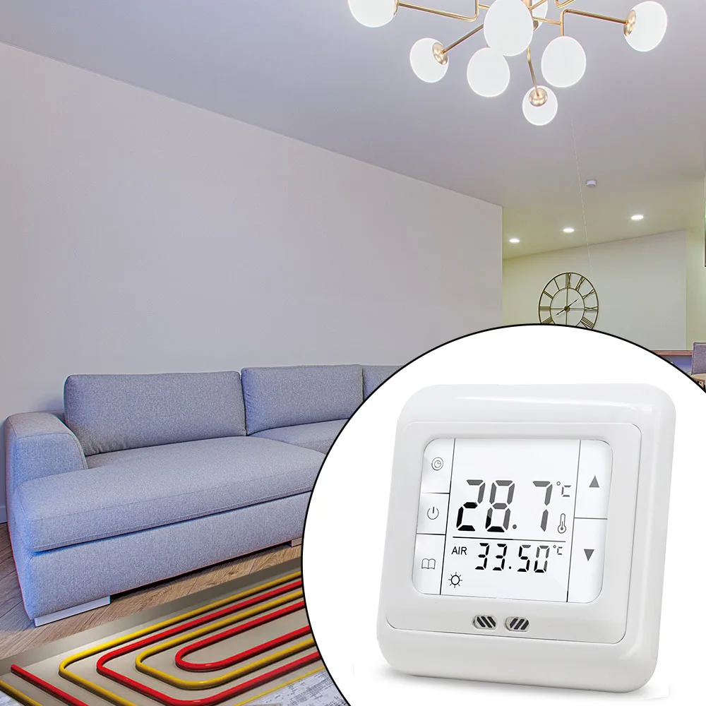 16A Digitale Touch Screen Riscaldamento a Pavimento Termostato Caldo Regolatore di Temperatura di Controllo Automatico con DISPLAY LCD Retroilluminazione Spedizione Gratuita