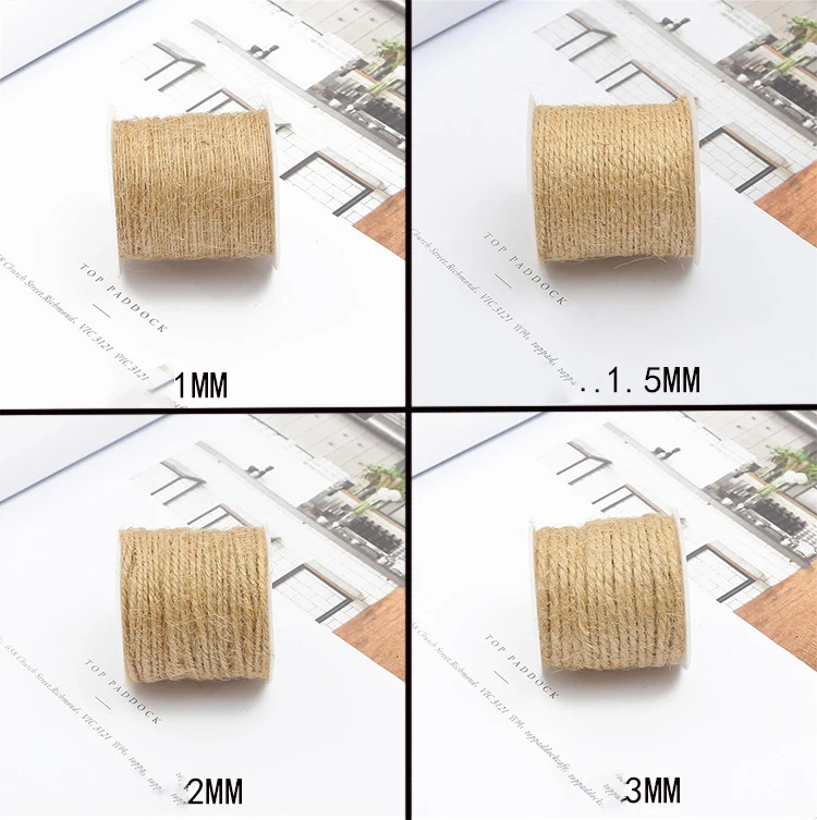 Cordon En Jute Naturel 6MM X 50M - Corde Emballage Cadeau Bricolage Artisanat Décoration