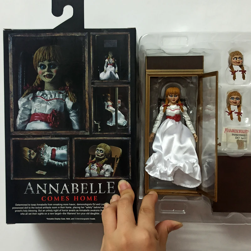 في المخزون NECA Annabelle دمية عمل الشكل في نهاية المطاف يأتي المنزل Conjur-ing على اليد النسخة الأصلية 18 سنتيمتر 7 بوصة