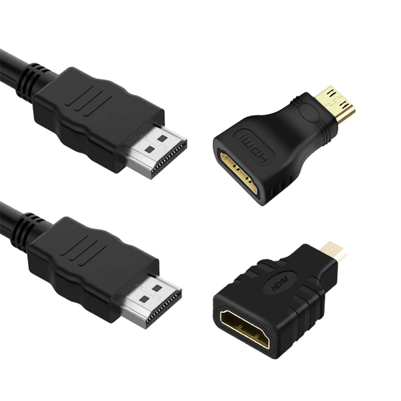 Mini HDMI-compatible adapter connector 1.5 meters 4K HD cable suitable for HDTV DVD PC Project laptop