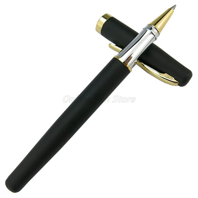 

Duke 209 Matte Black Metal Roller Ball Pen Refillable Professional Office Stationery Writing Accessory