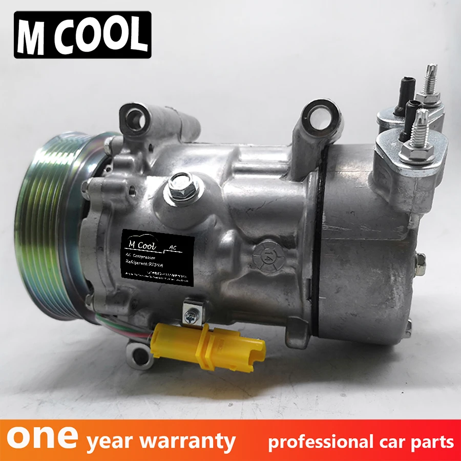 for AC COMPRESSOR FOR PEUGEOT 206 307 FOR CITREON C3 1998-2009 9646273880 6453LH 6453GZ 9646273380 6453LN