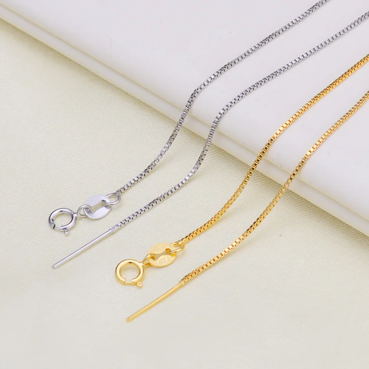 

Wholesale 45cm Long 925 Sterling Silver Necklace Chain, 5pcs/lot