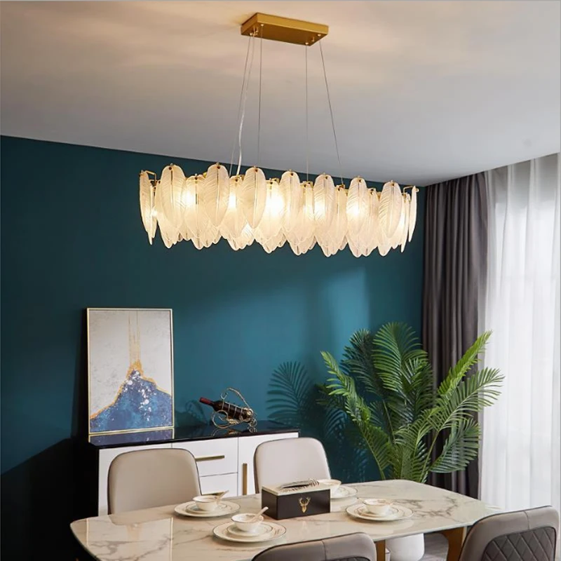 

New Led Chandeliers For Bedroom Dining Room Kitchen Hanging Lamp Nordic Glass Chandelier Loft Indoor Lighting Lustre Salon Home