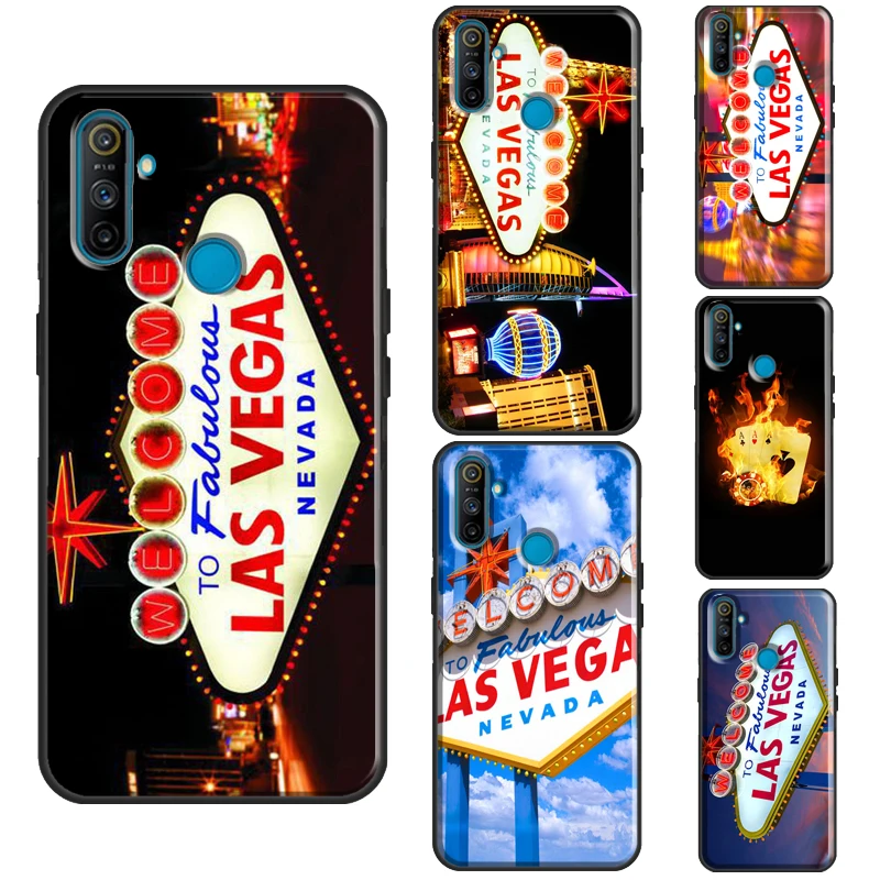 LAS VEGAS NEVADA CASINO USA POKER CARDS Case For OnePlus 10 Pro 9 8T Nord2 9R Cover For Realme GT Neo 2 Master C21 8i 9i 8 Pro