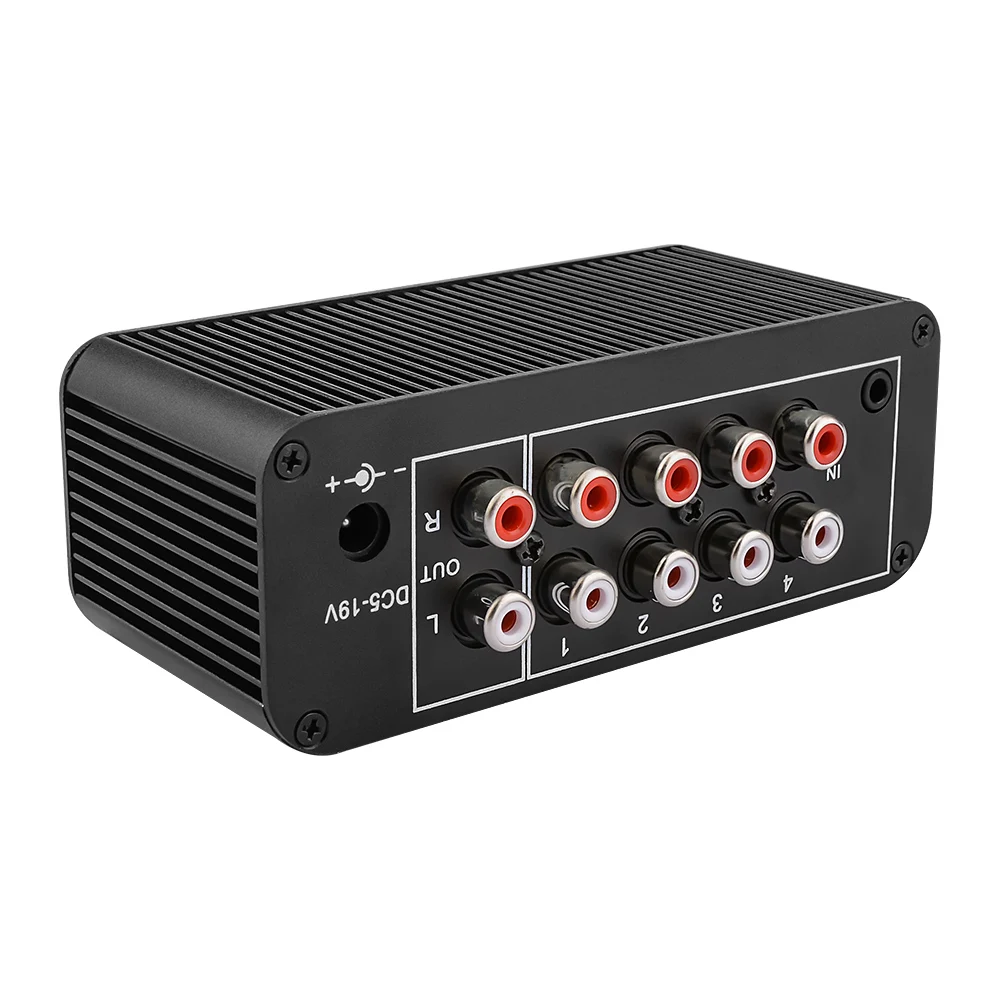 AIYIMA ستيريو جهاز مزج الصوت متعدد القنوات مصدر الصوت ريفيربيراتور حجم التحكم المستقل 3.5 مللي متر RCA سائق سماعة 4 المدخلات