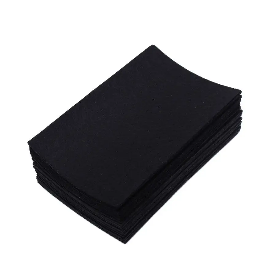 40 Pcs/Lot 10*15cm Black Felt Fabric  For Needlework Diy Sewing Handmade Craft  Polyester Cloth