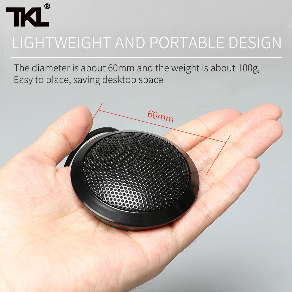 TKL USB مكثف ميكروفون متعدد الاتجاهات منضدية ميكروفون لاجتماع الكمبيوتر المحمول صوت ميكروفون لاقط مباشر