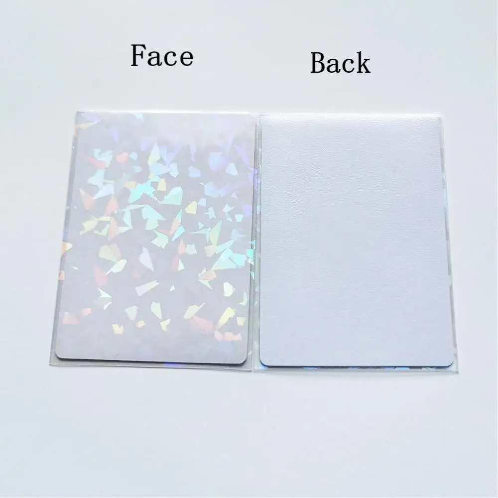 Board Game Film Holographic Card Protector Sleeves 100Pcs/Set Laser Broken Gemstone Glass Flashing Trading Cards Cover 66x91mm