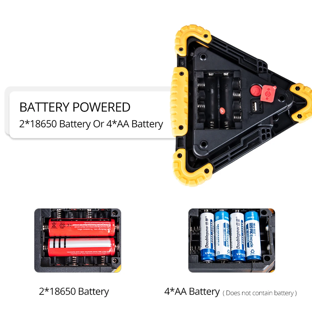 30 W/50 W multifunction emergency sign (COB + led (stop)/micro SB/powerbank)