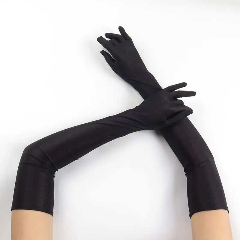 Gants fins et Sexy pour femmes, à la mode, respirant, Protection solaire, pour conduire, boîte de nuit, robe de bal, à manches longues, G110