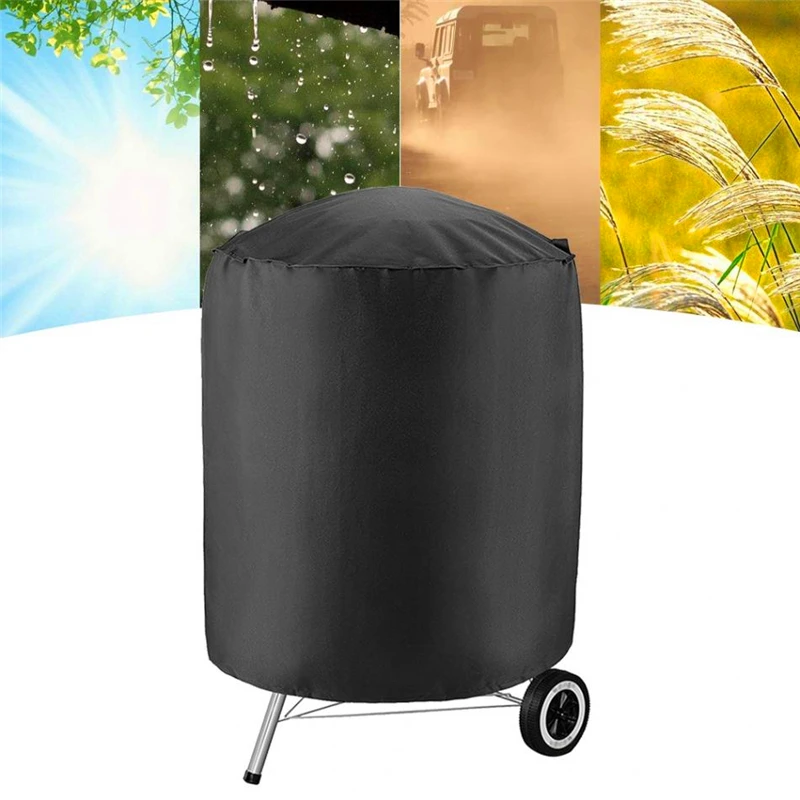 Outdoor BBQ Grill Cover Black Waterproof Heavy Duty Barbeque Grilling Covers Weber Barbacoa Anti Dust Rain Gas Charcoal Electric