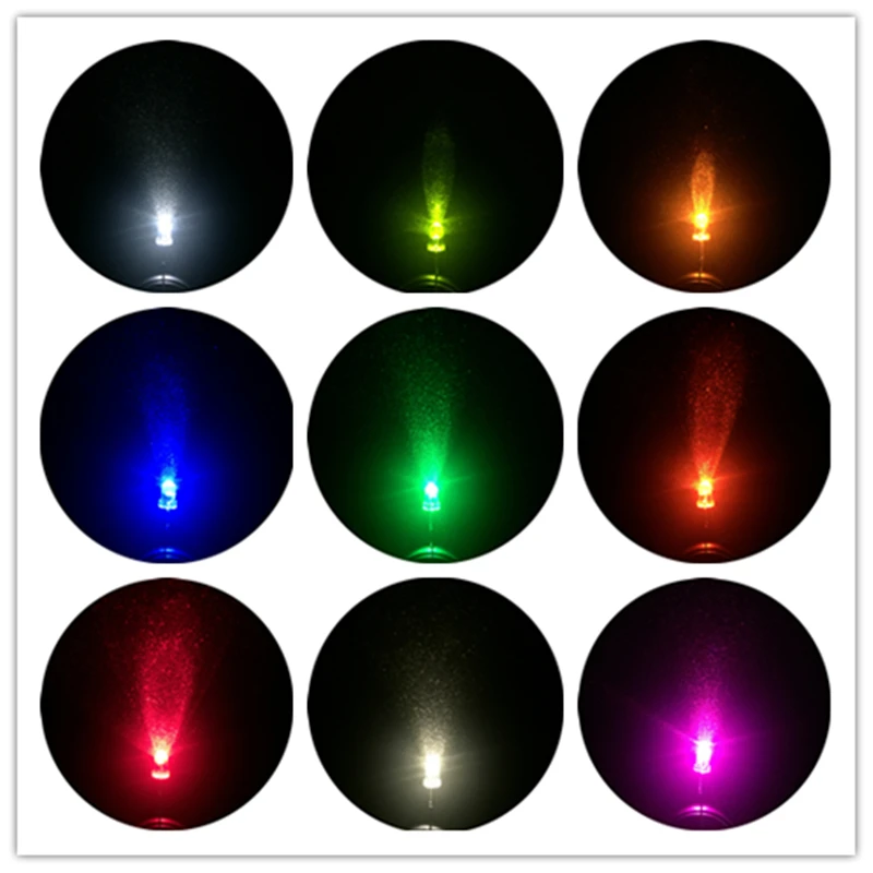 Long Leg  Round Lamp Beads LED 3mm 5mm White Green Red Blue Yellow Orange Purple Pink UV F3 F5 Ultra Bright Light Emitting Diode