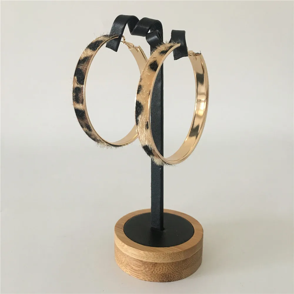 High Quality Personality Exaggerate Big Hoop Earrings Snake Leopard Zebra Skin Print Hoop Earrings for Women Special Party