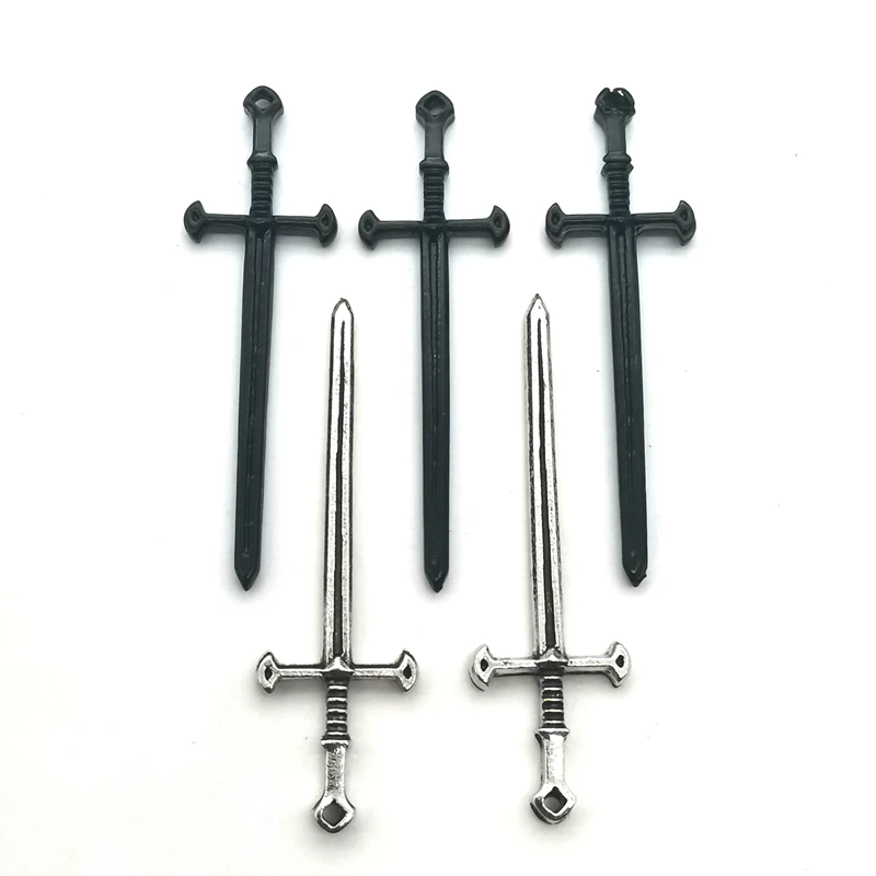 10-piece Sword Pendant Pendant Tibetan Black Sword Pendant Antique Jewelry Making DIY Handmade Crafts