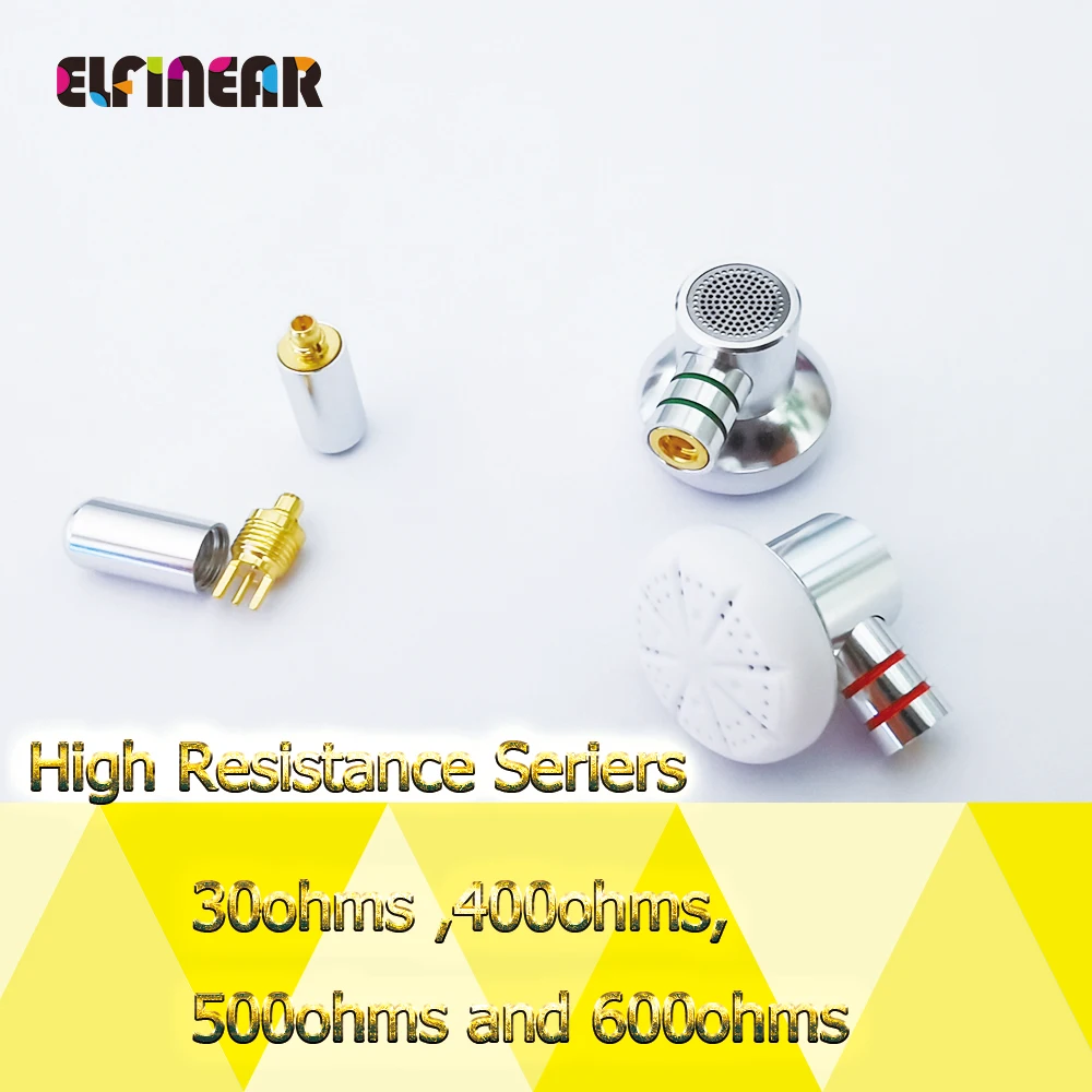 ELFINEAR High Resistance 15.4MM MMCX Amplifier Use Earbuds With Male Connectors For Audiophiles