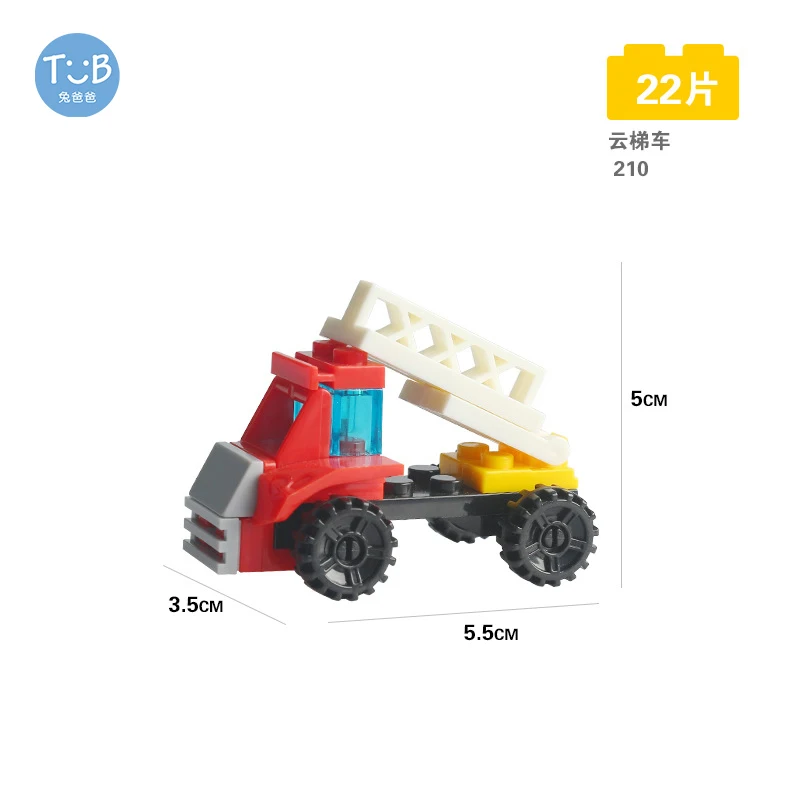 Mini Transportation Racing car Engineering vehicle Motorcycle Model Set Small Building Blocks  Children Assembly Educational Toy