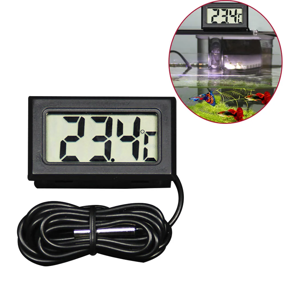 Mini LCD Digital Thermometer Portable Temperature Sensor Temp Meter Aquarium Monitoring Display Temperature Detector