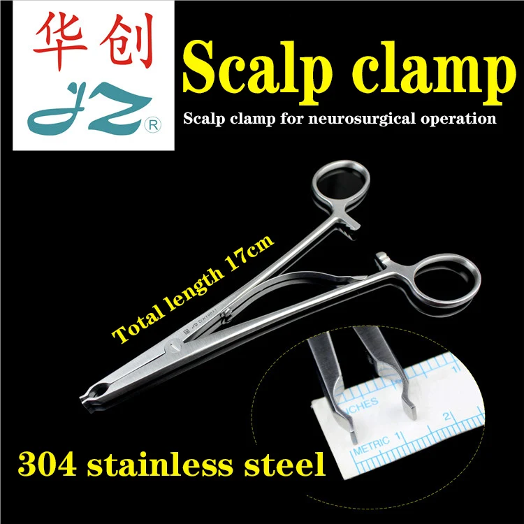 

Admiralty neurosurgical instruments medical scalp clamp stainless steel scalp clamp placement clamp