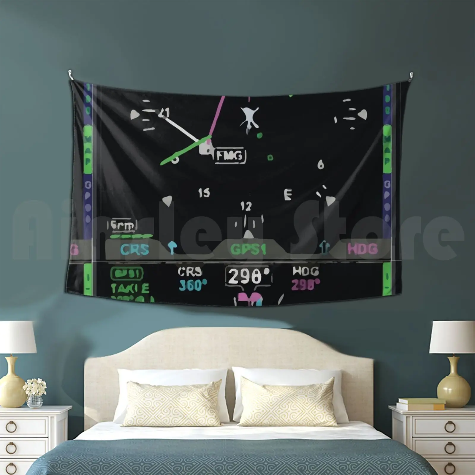 Aviation Helicopter Airplane Cockpit Instrument Tapestry Living Room Bedroom Pilot Flight Airport Airbus Airplane Boeing