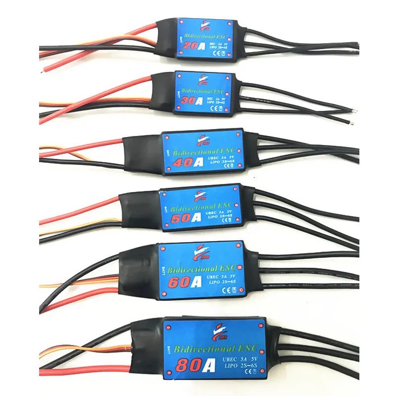 4 pz/lotto ZMR 12A 20A 30A 40A 50A 60A 80A ESC senza spazzole bidirezionale per RC Boat Rc Car pneumatica elica subacquea