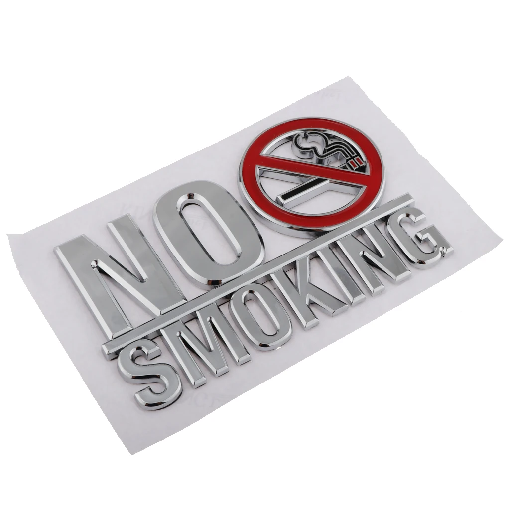 Sticky Acrylic No Smoking Warning Sign Bar Pub Decor Wall Sticker Plaque